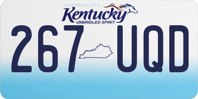 KY license plate 267UQD