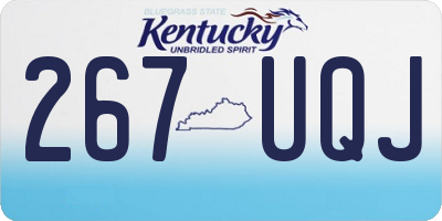 KY license plate 267UQJ