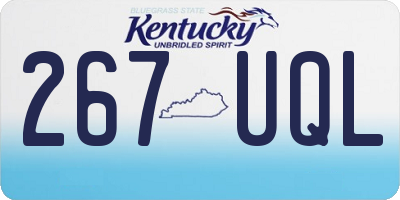 KY license plate 267UQL