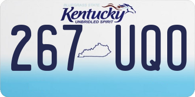 KY license plate 267UQO