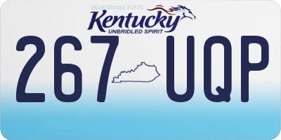 KY license plate 267UQP