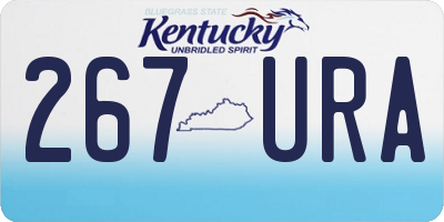 KY license plate 267URA