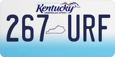 KY license plate 267URF