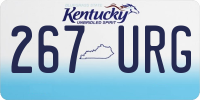 KY license plate 267URG