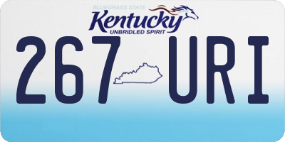 KY license plate 267URI