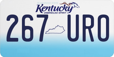 KY license plate 267URO