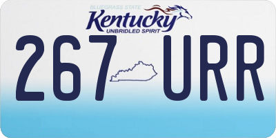 KY license plate 267URR