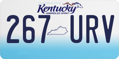 KY license plate 267URV