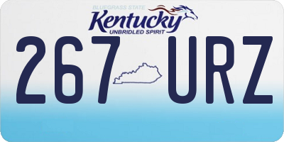 KY license plate 267URZ