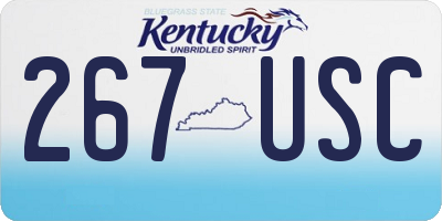 KY license plate 267USC