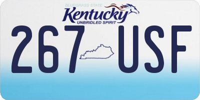 KY license plate 267USF
