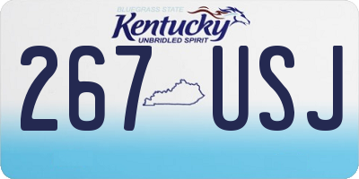 KY license plate 267USJ