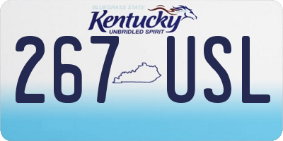 KY license plate 267USL