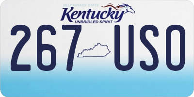 KY license plate 267USO