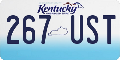 KY license plate 267UST