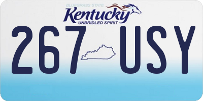 KY license plate 267USY