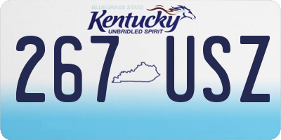 KY license plate 267USZ