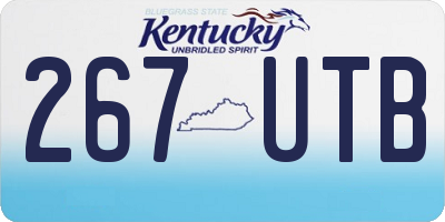 KY license plate 267UTB