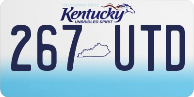 KY license plate 267UTD