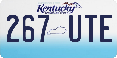 KY license plate 267UTE