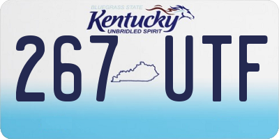 KY license plate 267UTF