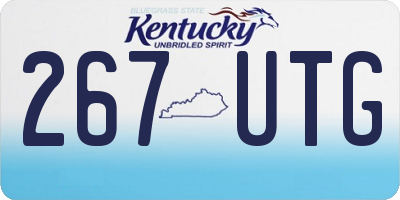 KY license plate 267UTG