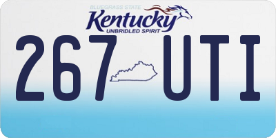 KY license plate 267UTI