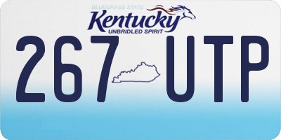 KY license plate 267UTP