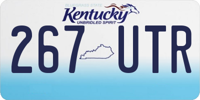 KY license plate 267UTR
