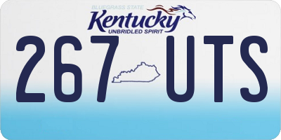 KY license plate 267UTS