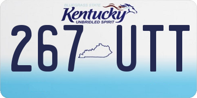 KY license plate 267UTT