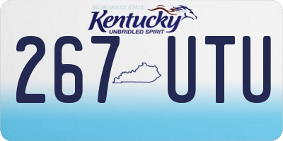 KY license plate 267UTU