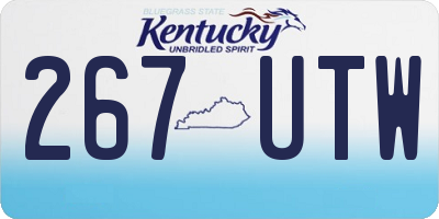 KY license plate 267UTW