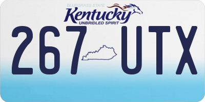KY license plate 267UTX