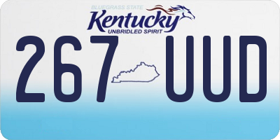 KY license plate 267UUD