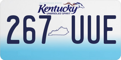 KY license plate 267UUE