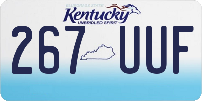 KY license plate 267UUF