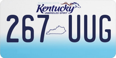 KY license plate 267UUG