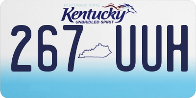 KY license plate 267UUH