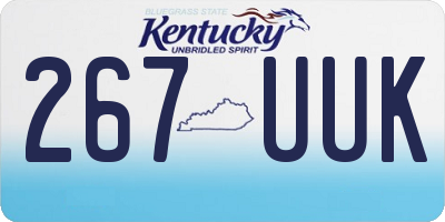 KY license plate 267UUK