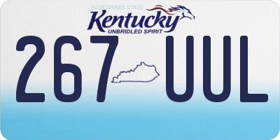 KY license plate 267UUL