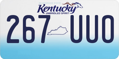KY license plate 267UUO