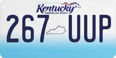 KY license plate 267UUP