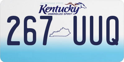 KY license plate 267UUQ