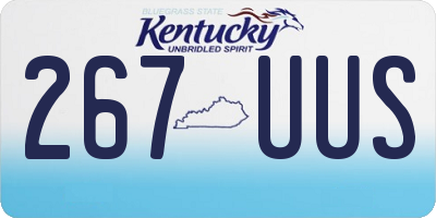 KY license plate 267UUS