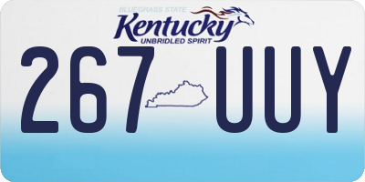 KY license plate 267UUY