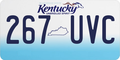 KY license plate 267UVC