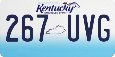 KY license plate 267UVG