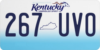 KY license plate 267UVO