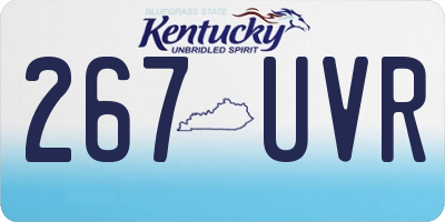 KY license plate 267UVR
